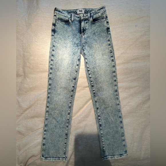 High waisted, slim, straight leg jeans. - Picture 1 of 3